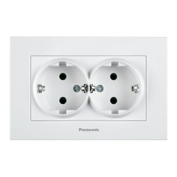 Priza dubla Panasonic KARRE Plus schuko 2P+E