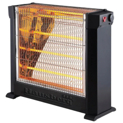 Radiator quartz Hausberg HB 8800, 1600 W, 4 tuburi quartz, 4 trepte putere, termostat reglabil