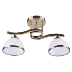 Lustra Darla 2 LY-3308, 2 x E27, bronz + alb, clasica Klausen