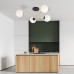Lustra Magnum 4 negru/auriu/alb opal 1233/4 Emibig- design modern cu accente elegante pentru living - imagine 3