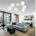 Lustra Magnum 6 alb/auriu/alb opal 1234/6 Emibig– design modern cu accente elegante pentru living - imagine 1