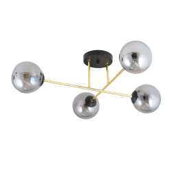 Lustra Magnum 4 negru/auriu/grafit 1269/4 Emibig– design modern cu accente elegante pentru living