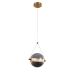 Pendul LED Splendor 6W 3000K, sticla fumurie si finisaj auriu, design modern elegant - imagine 4