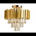 Plafonieră aurie elegantă cu cristale decorative, 5 becuri E14 - imagine 1