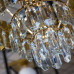 Plafonieră aurie elegantă cu cristale decorative, 5 becuri E14 - imagine 3