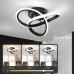 Plafonieră LED modernă neagră 22W cu design circular, lumină reglabilă 3000K/4000K/6500K - imagine 1